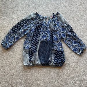 Sheer top with camisole, Small